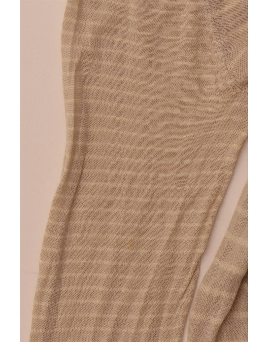 WHITE STUFF Dame cardigan sweater UK 14 Stor beige stribet hør