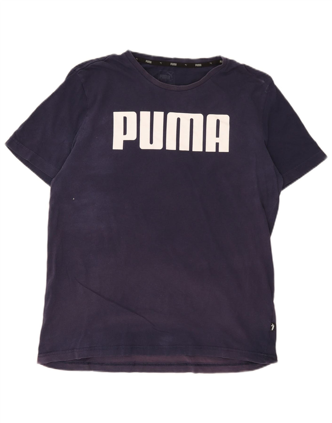 Puma Herre grafisk T-shirt Top Stor marineblå bomuld