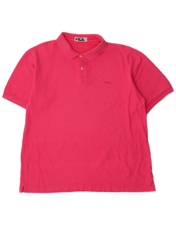 Fila Polo Shirt til mænd IT 52 Stor Pink Bomuld