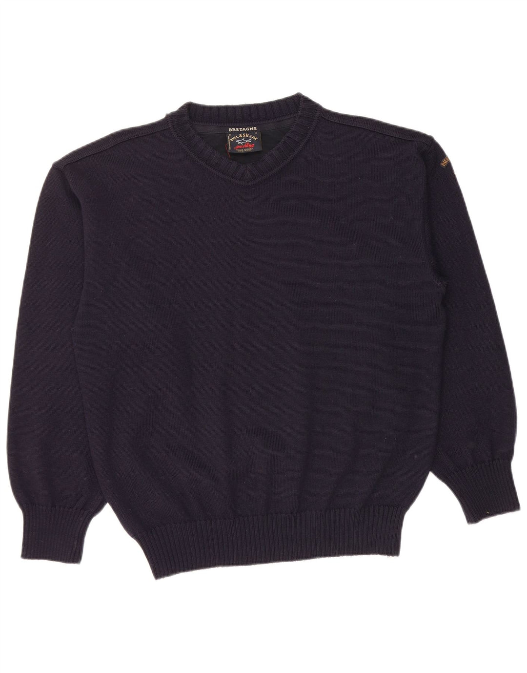 PAUL & SHARK Herre V-hals sweater Medium Navy Blue New Wool