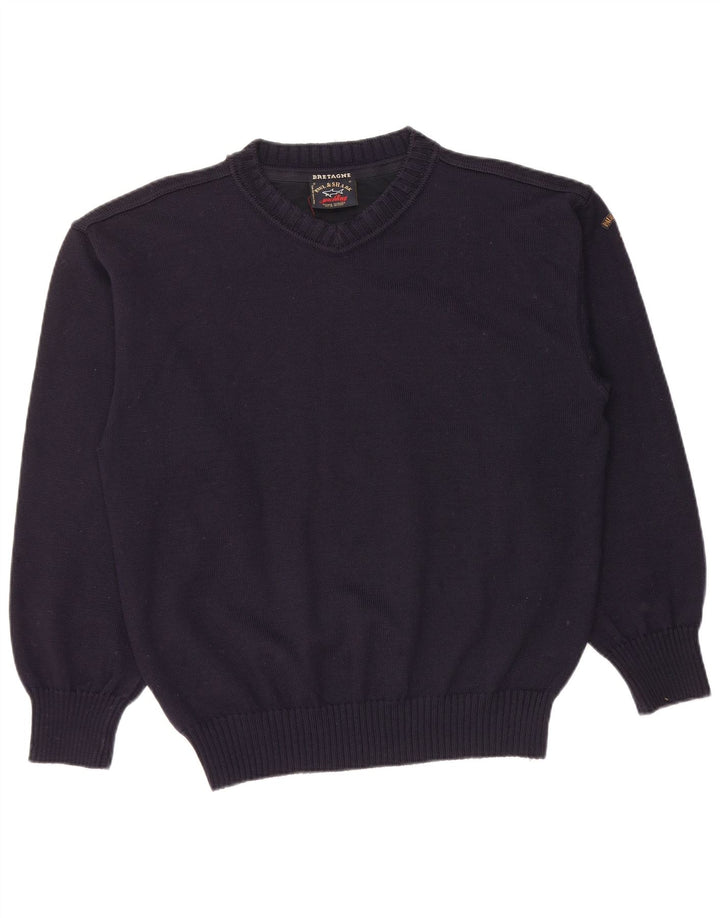 PAUL & SHARK Herre V-hals sweater Medium Navy Blue New Wool