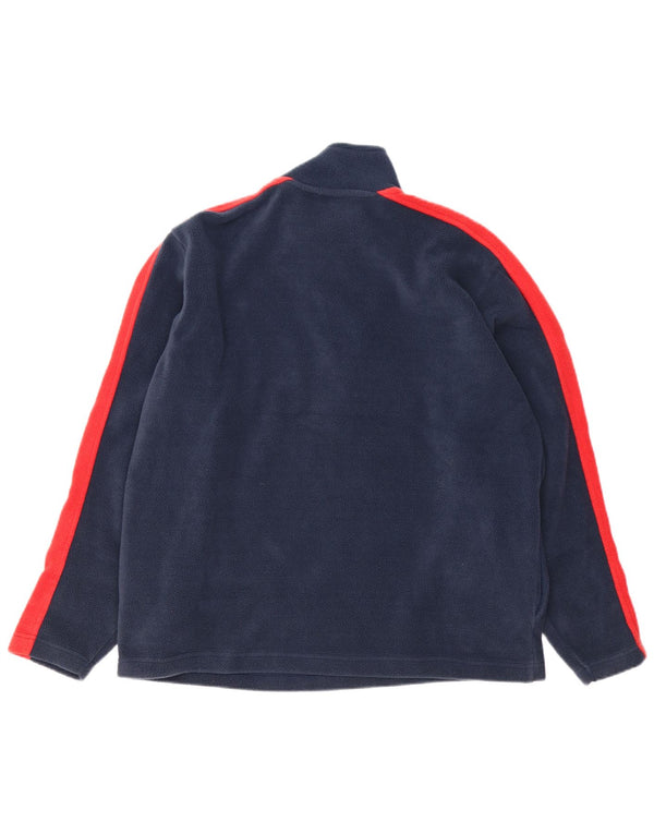 Umbro Herre lynlås hals Fleece Jumper Medium Navy Blue Colourblock Polyester