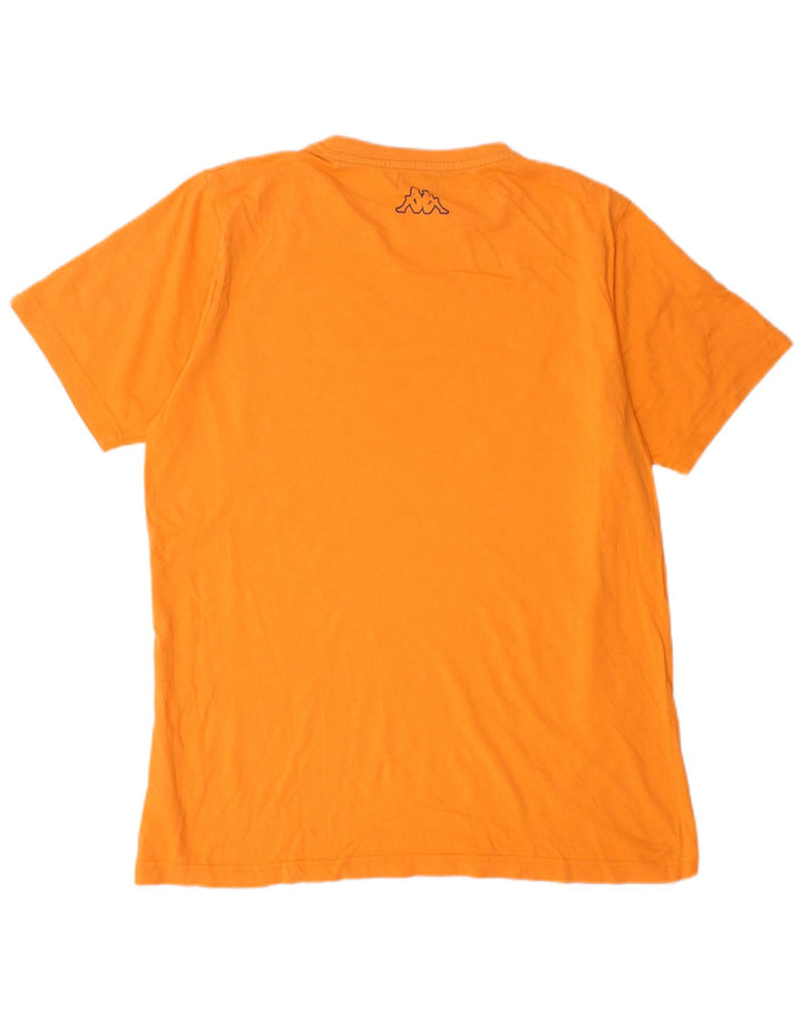 Kappa Herre Grafisk T-Shirt Top Stor Orange Bomuld