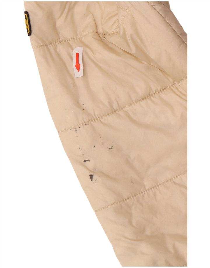 Barbour Dame Hætte Polstret Frakke UK 10 Lille Beige Polyamid