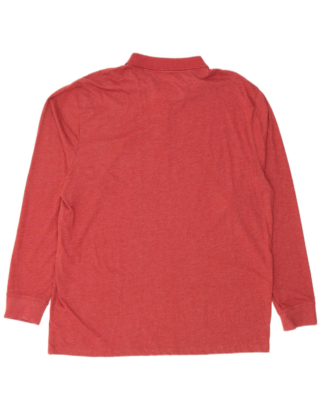 DANIEL HECHTER Mens Long Sleeve Polo Shirt IT 58 2XL Red Cotton