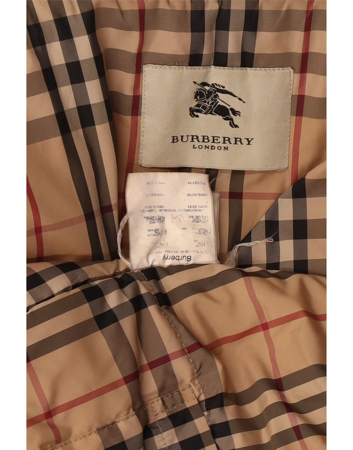 BURBERRY Overfrakke til mænd UK 40 Large Black Polyamid Classic