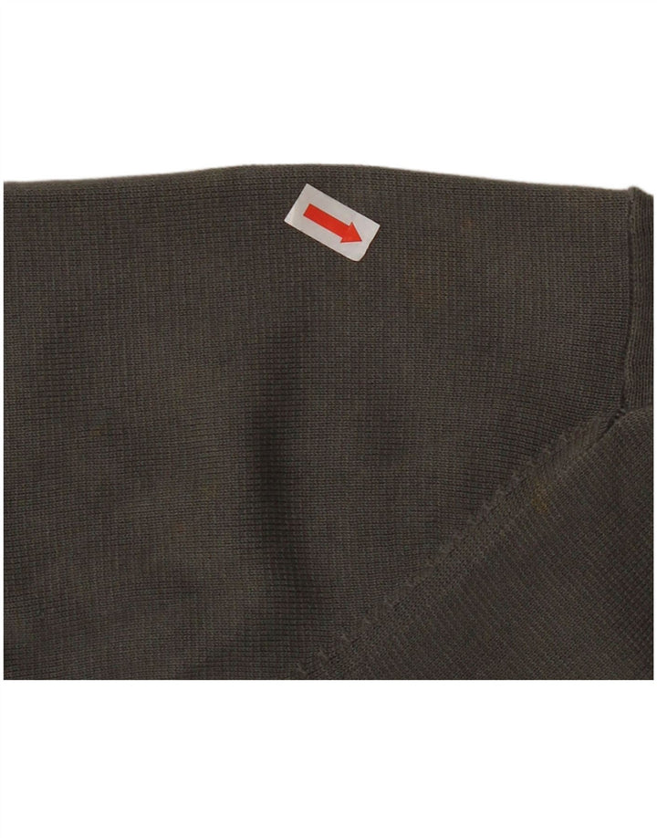 Massimo Dutti Herre Kortærmet Polo Neck Jumper Sweater Medium Grå Bomuld