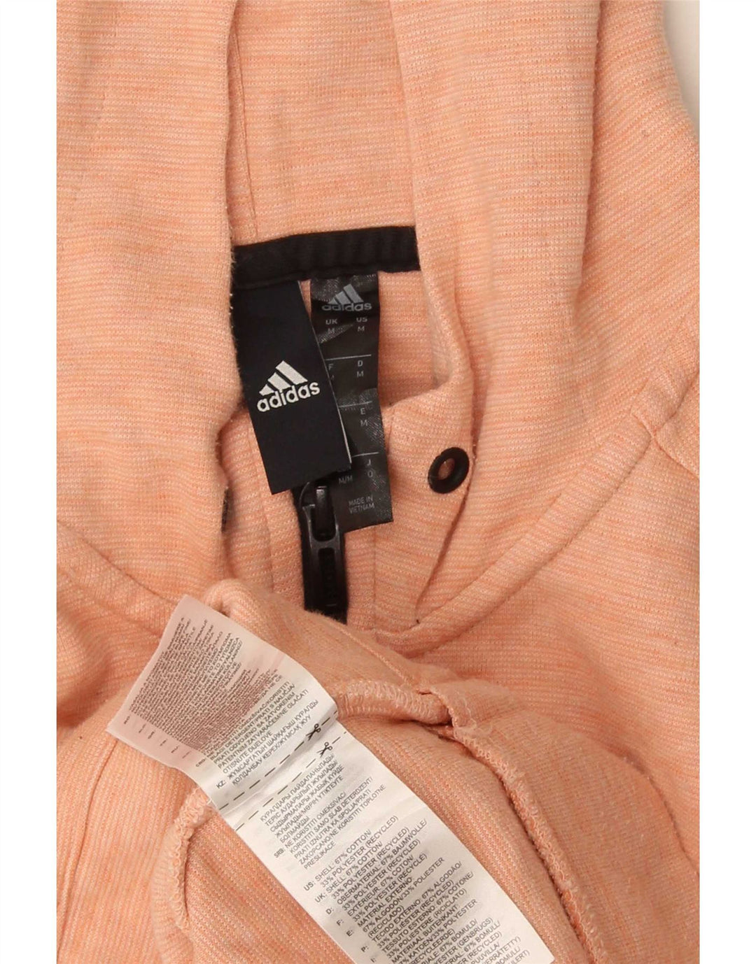 Adidas Hættetrøje med lynlås til mænd Medium Pink Flecked Bomuld