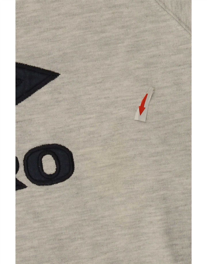 UMBRO Grafisk sweatshirt til mænd, stor grå flækket bomuld