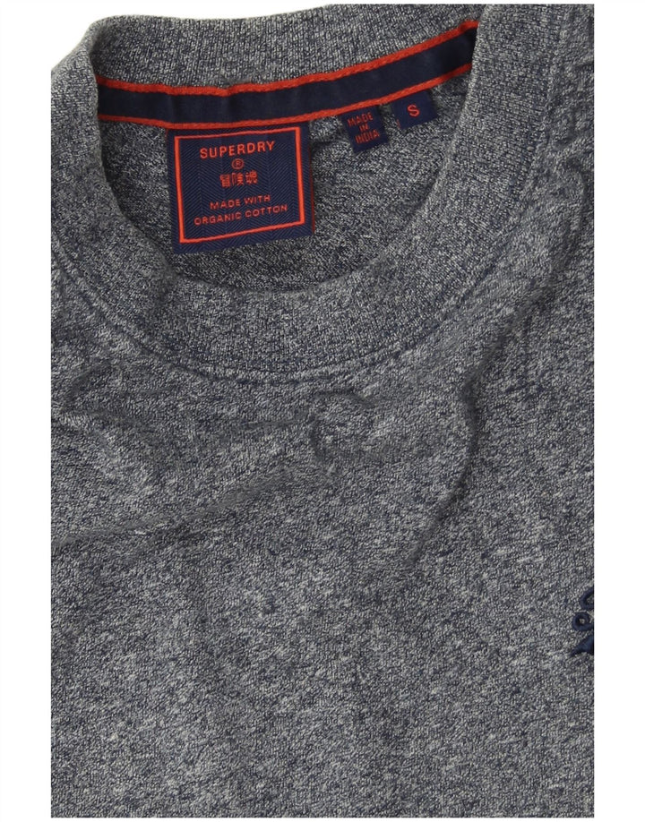 Superdry T-shirt top til mænd, lille marineblå flækket bomuld
