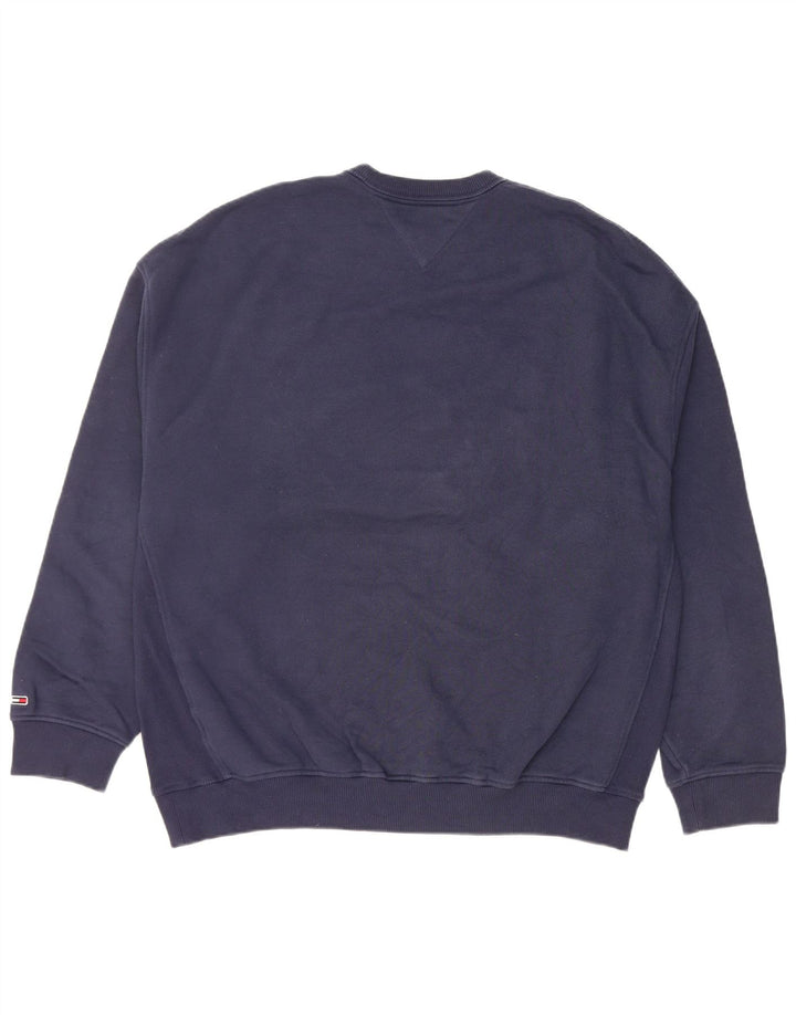 Tommy Hilfiger Herre Grafisk Relaxed Fit Sweatshirt Jumper Medium Navy Blue
