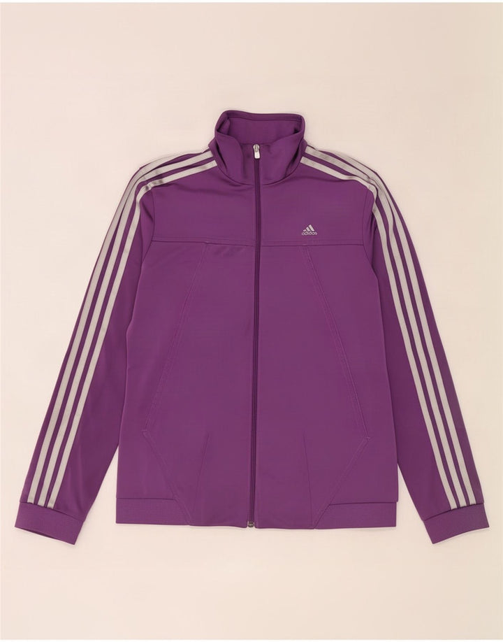Adidas træningsdragt topjakke til kvinder UK 14 Medium Lilla Polyester