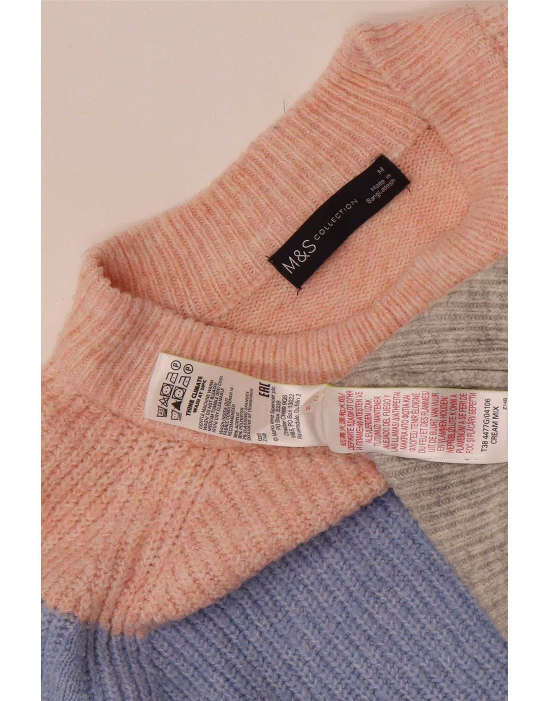 Marks & Spencer Dame Turtle Neck Jumper Sweater UK 14 Medium Multicoloure