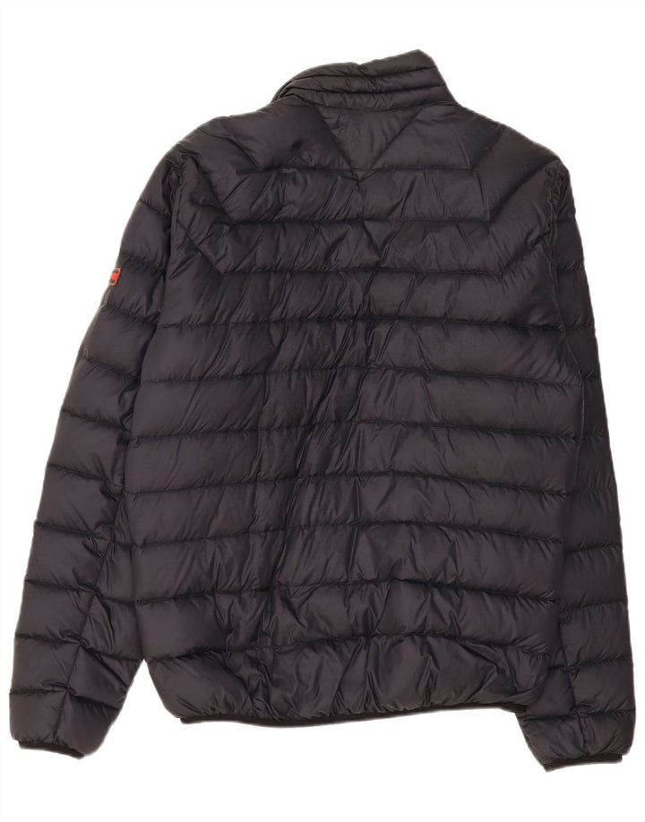 Tommy Hilfiger Herre Polstret Jakke UK 40 Stor Sort Nylon