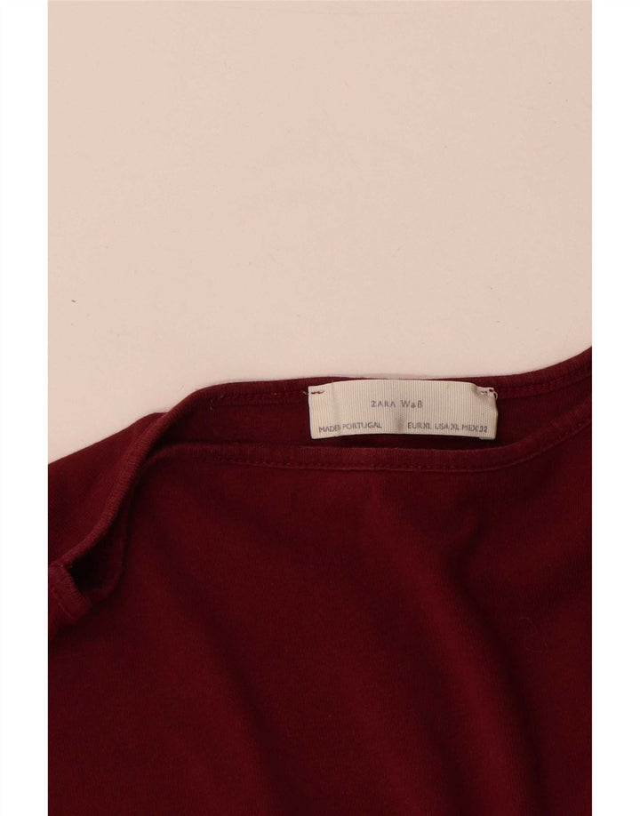 Zara Dametop 3/4 ærmer UK 18 XL Rød