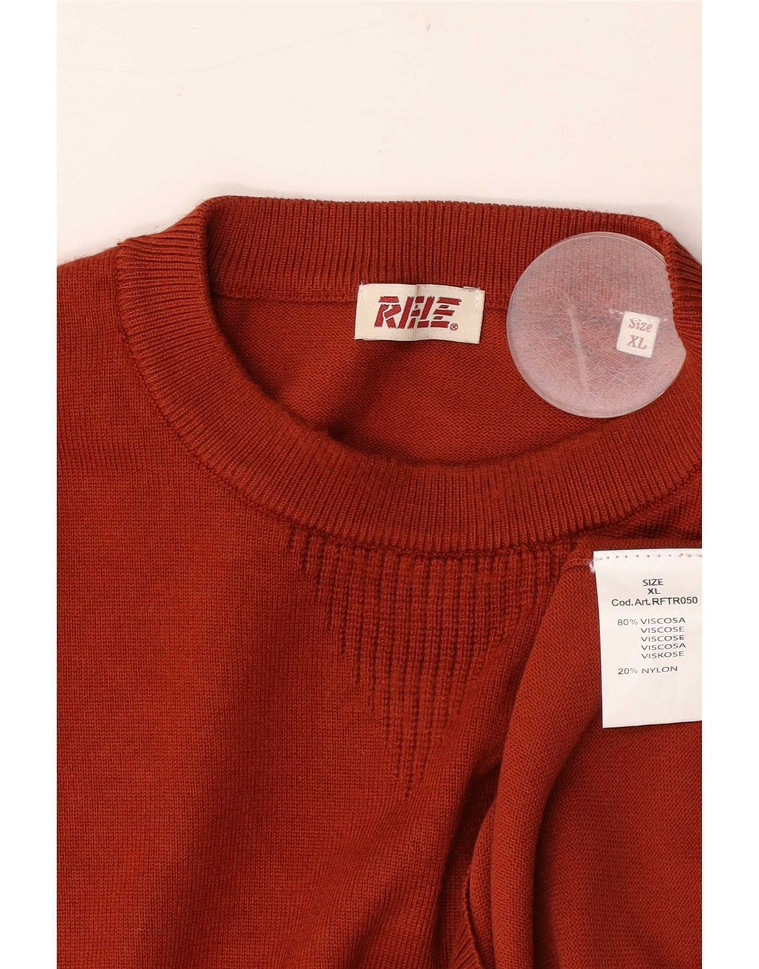 Rifle Herre Crew Neck Jumper Sweater XL Orange Viscose