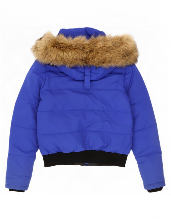 Superdry Womens Everest Mountain Parka Polstret jakke UK 12 Medium Blue