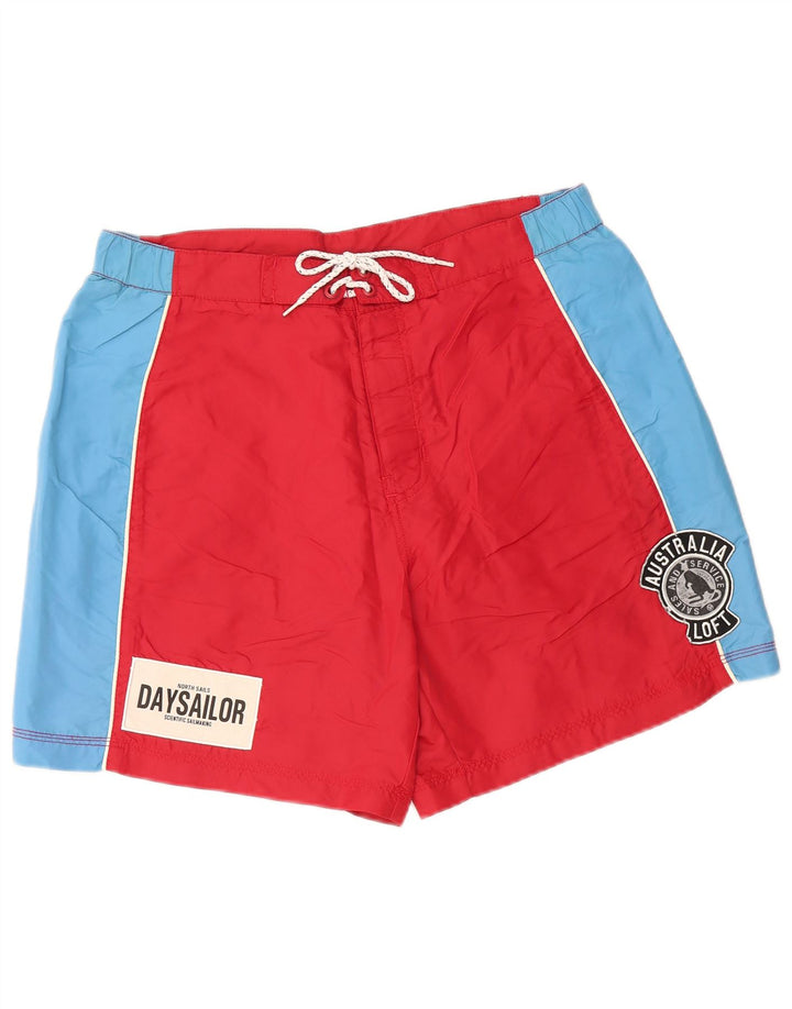 NORTH SAILS Grafiske badeshorts til mænd Store Røde Colourblock Polyamid