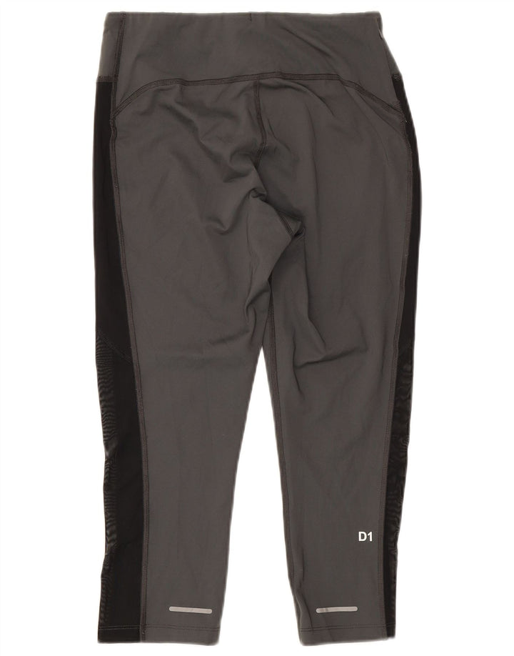 Asics Dame Capri Leggings UK 12 Medium Grey Colourblock