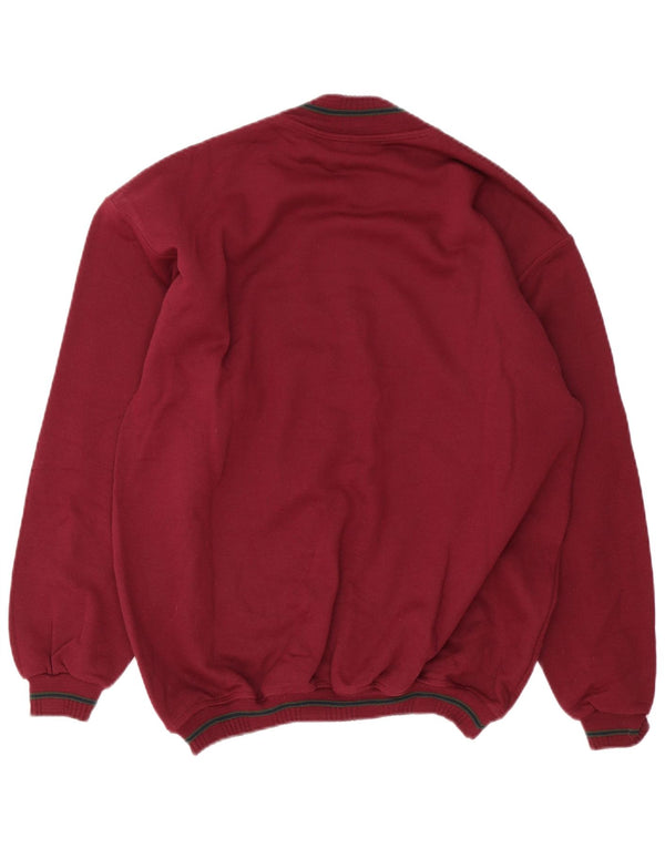 Vintage Herre Golf Crew Neck sweater Medium Burgundy Colourblock