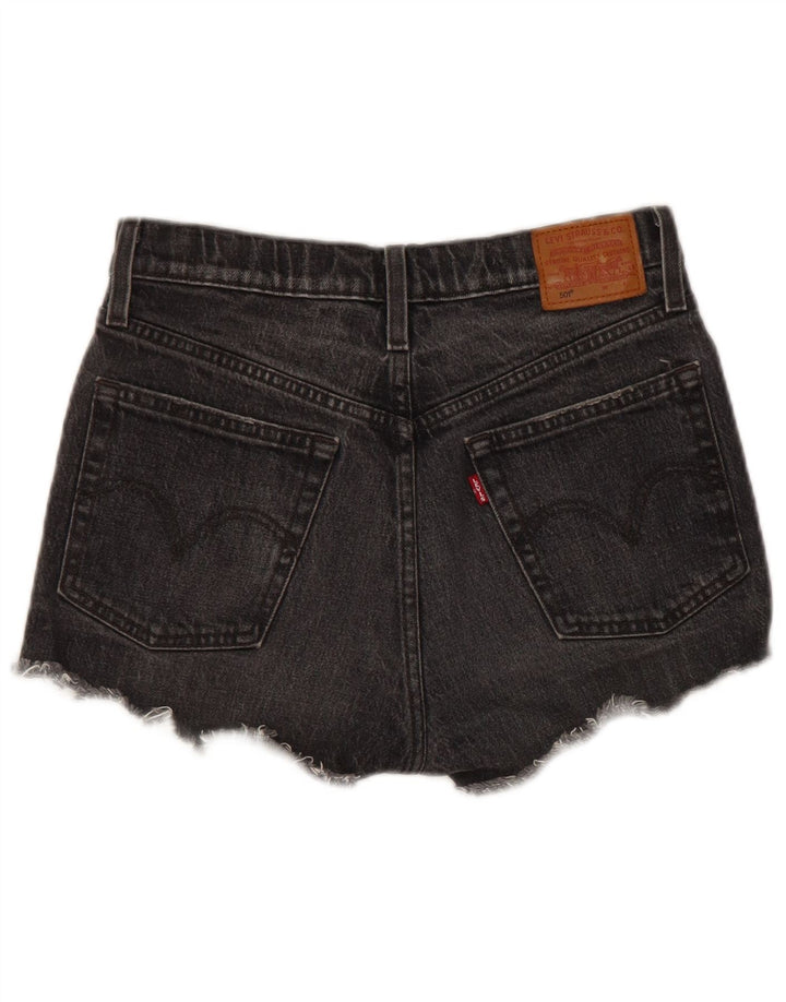 LEVI'S Womens 501 denimshorts W30 Medium Black Bomuld