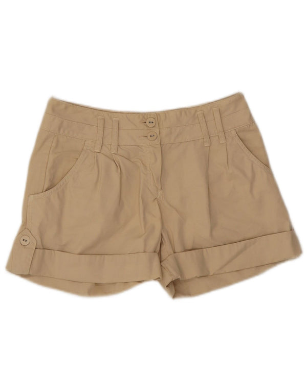 Massimo Dutti Dame Casual Shorts EU 36 Small W27 Beige Bomuld