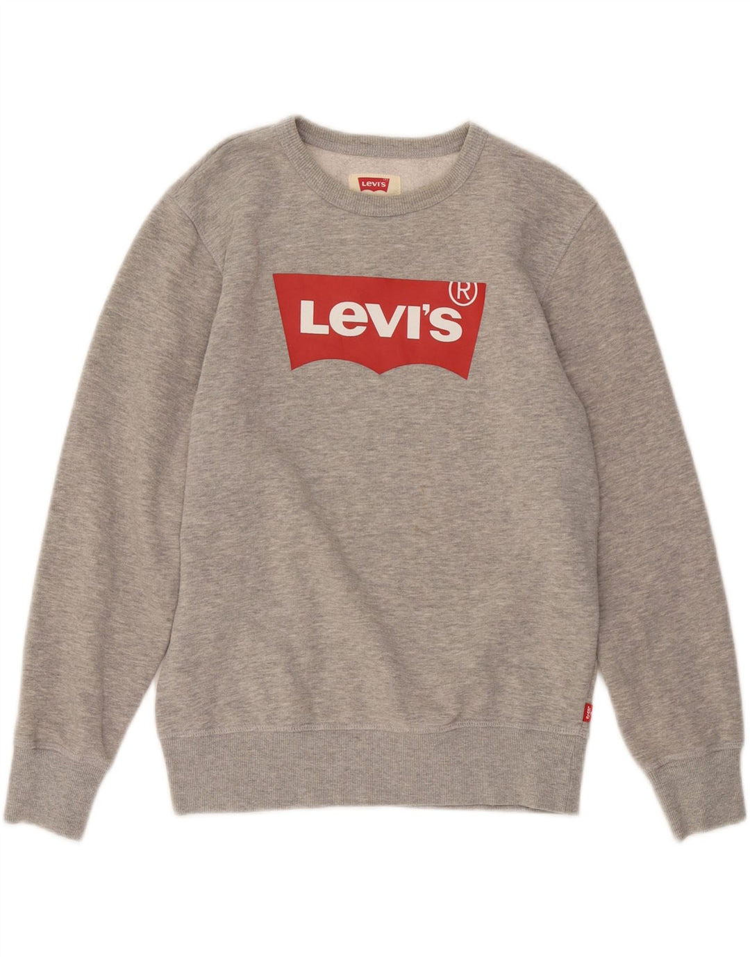 LEVI'S drenge grafisk sweatshirt trøje 12-13 år grå bomuld