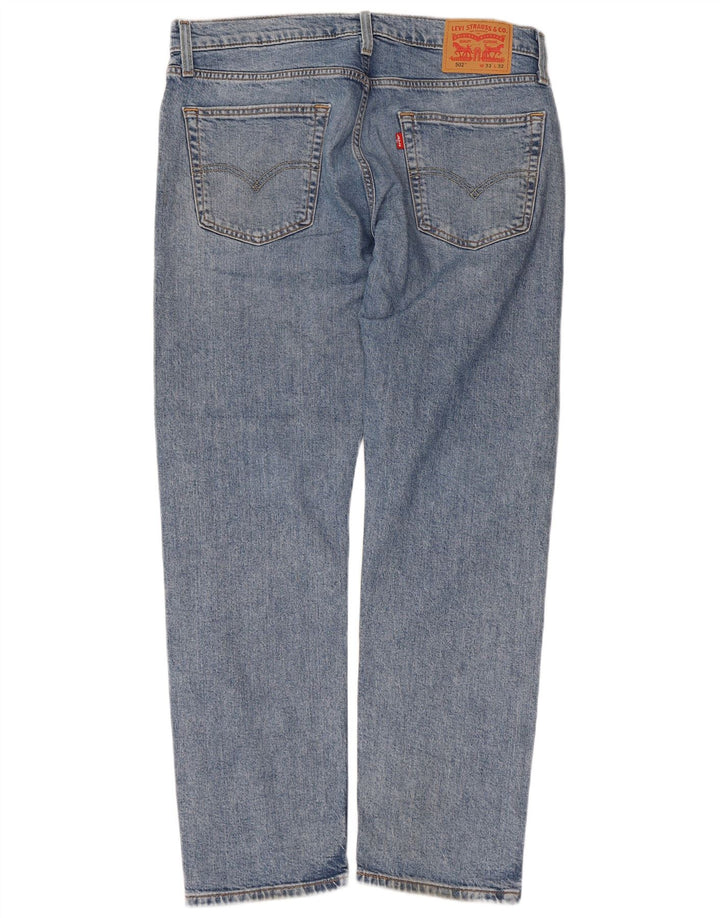 Levi's Herre 502 tilspidsede jeans W33 L32 blå bomuld