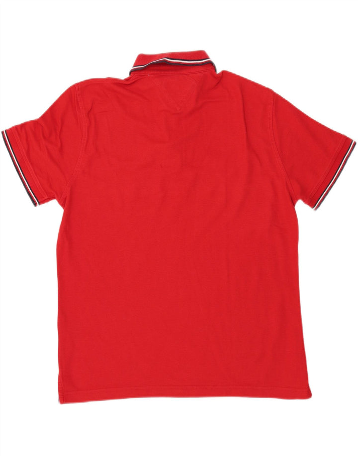 TOMMY HILFIGER Mens Performance Polo Shirt Large Red Cotton Vintage Tommy Hilfiger and Second-Hand Tommy Hilfiger from Messina Hembry 