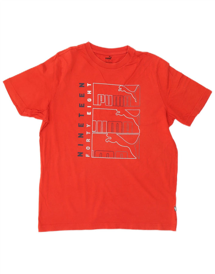 Puma Herre Grafisk T-Shirt Top Stor Rød