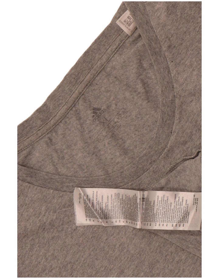 Adidas Herre T-Shirt Top XL Grå Flecked Bomuld