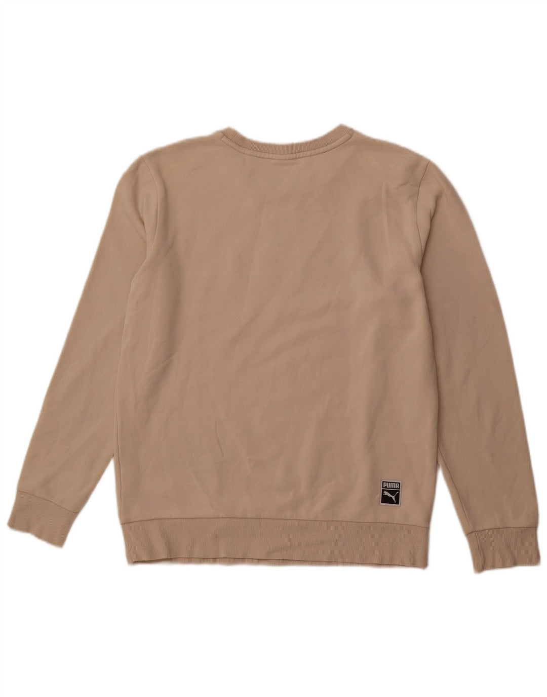 PUMA Grafisk sweatshirt til mænd Medium Beige Bomuld