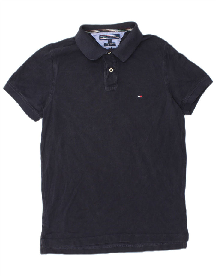 TOMMY HILFIGER Slim Fit poloshirt til mænd Lille marineblå bomuld
