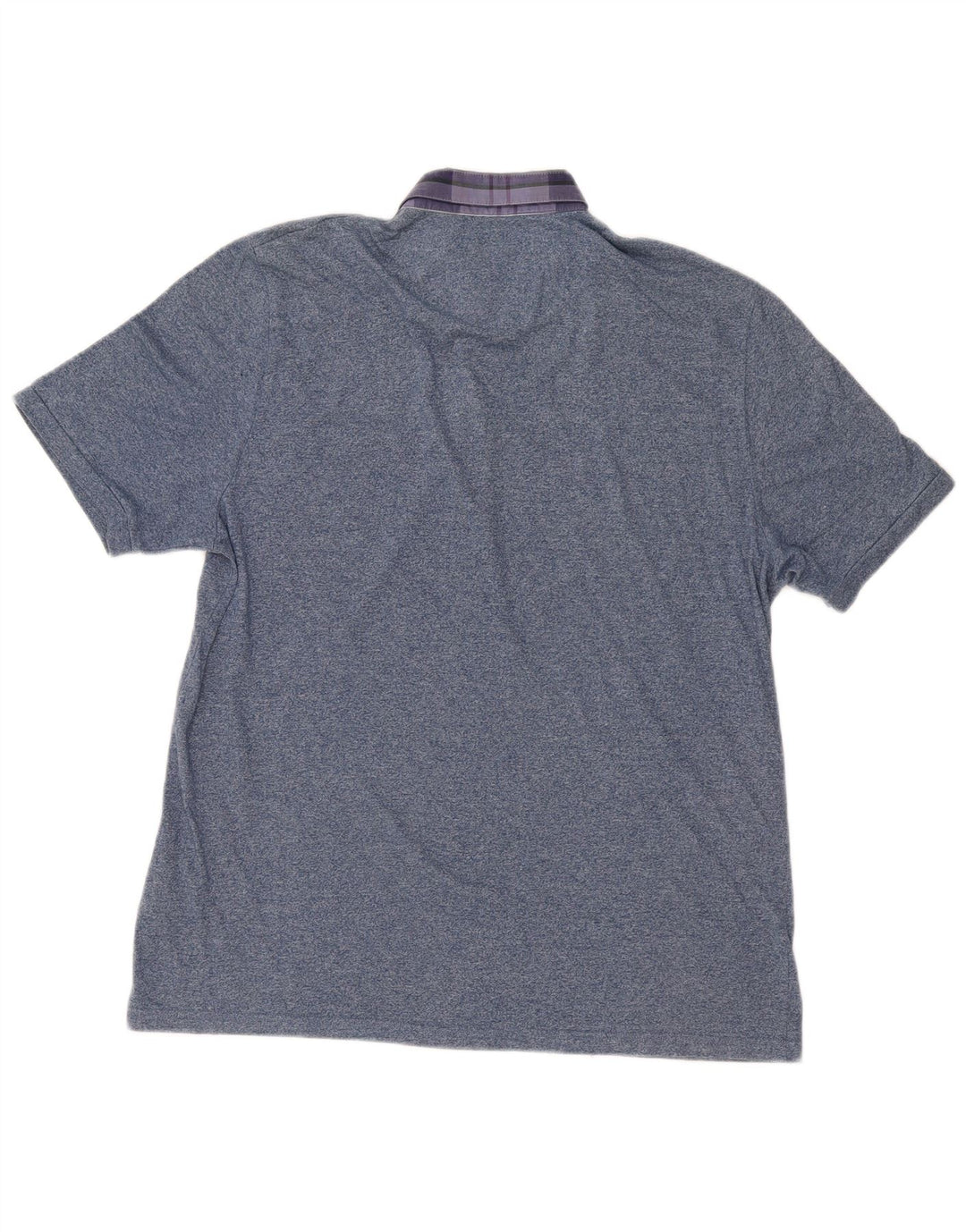 Ted Baker Polo Shirt til mænd Størrelse 6 2XL Blå Flecked Bomuld