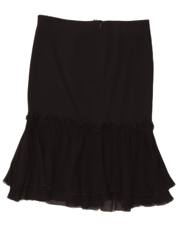 Iceberg Dame Flæse Nederdel IT 44 Medium W32 Sort Silke