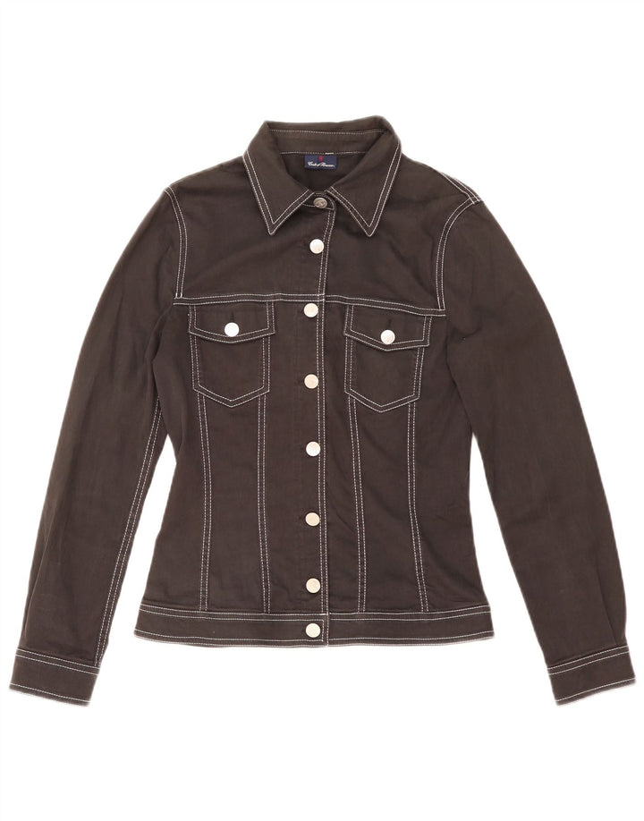 Conte of Florence Kvinde Utility Jacket UK 12 Medium Sort Bomuld