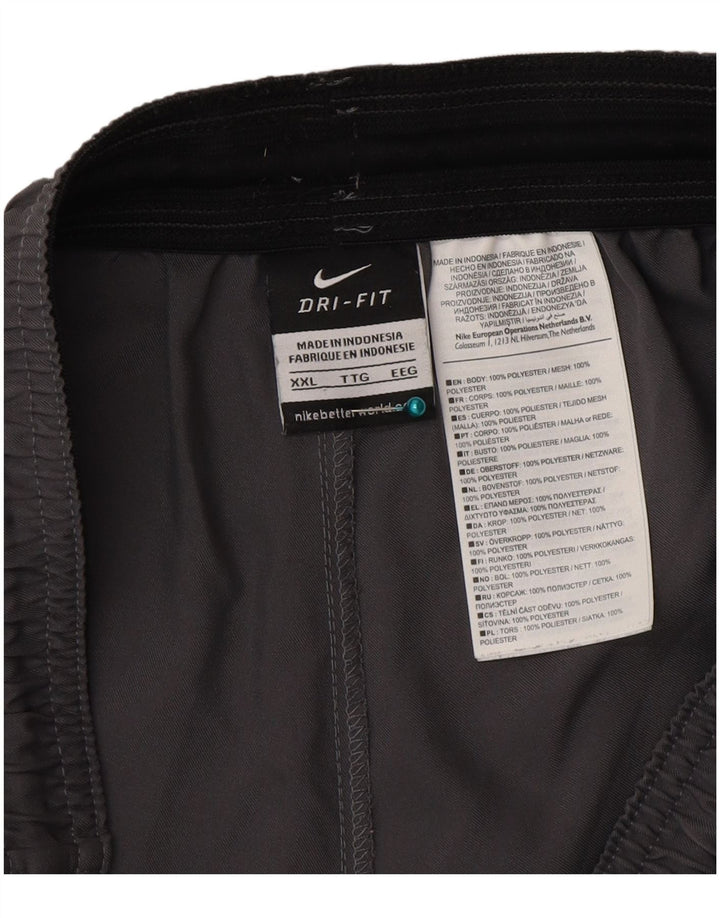 Nike Herre Dri Fit Sportshorts 2XL Grå Polyester