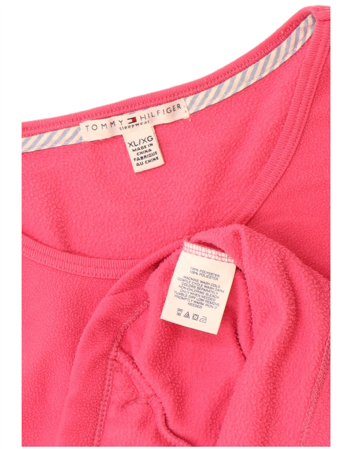 Tommy Hilfiger Dame Fleece Jumper UK 18 XL Pink Polyester
