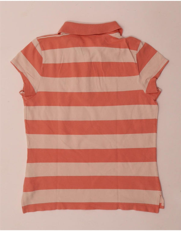 Tommy Hilfiger Womens Polo Shirt UK 18 XL Pink Striped Cotton