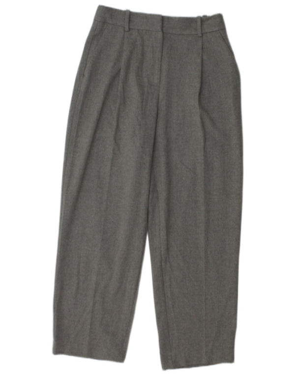 Zara Dame Loose Fit Casual Bukser XS W25 L27 Grå Polyester