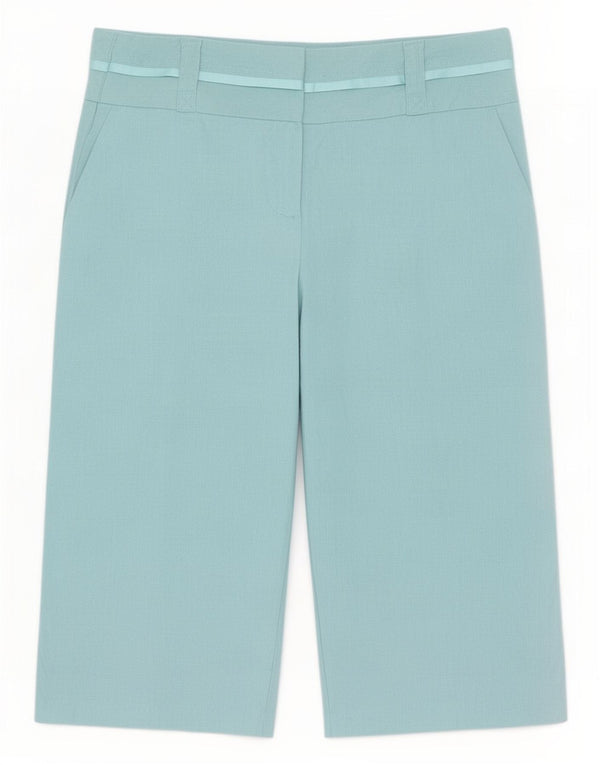 Marks & Spencer Bermuda Shorts til kvinder UK 12 Medium W30 Blue Linen