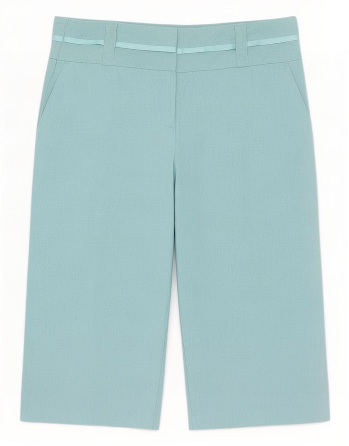 Marks & Spencer Bermuda Shorts til kvinder UK 12 Medium W30 Blue Linen