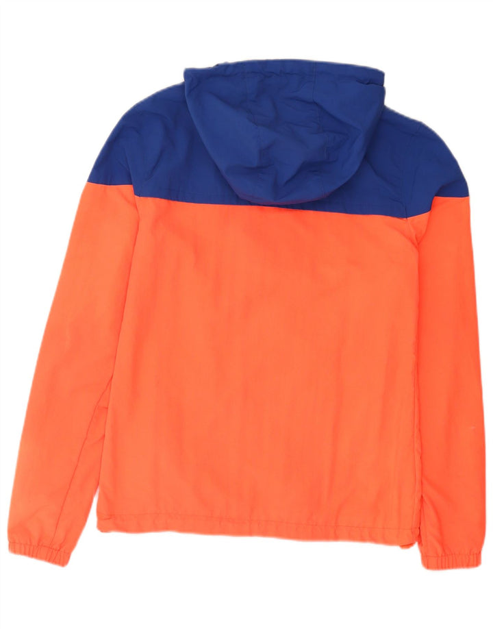 SUPERDRY Regnjakke med hætte til mænd UK 34 XS Orange Colourblock Nylon