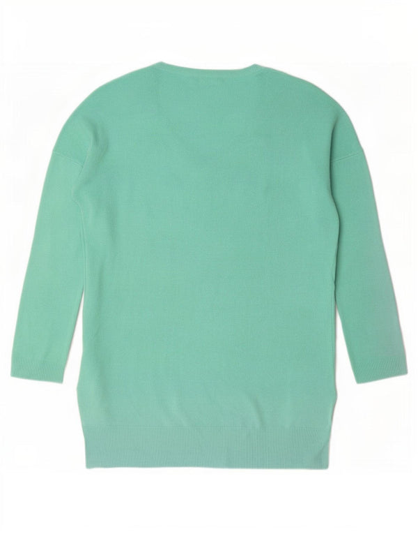 Marks & Spencer Dame Oversized V-hals sweater UK 10 Lille Grøn