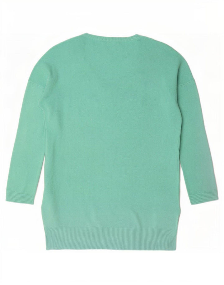 Marks & Spencer Dame Oversized V-hals sweater UK 10 Lille Grøn