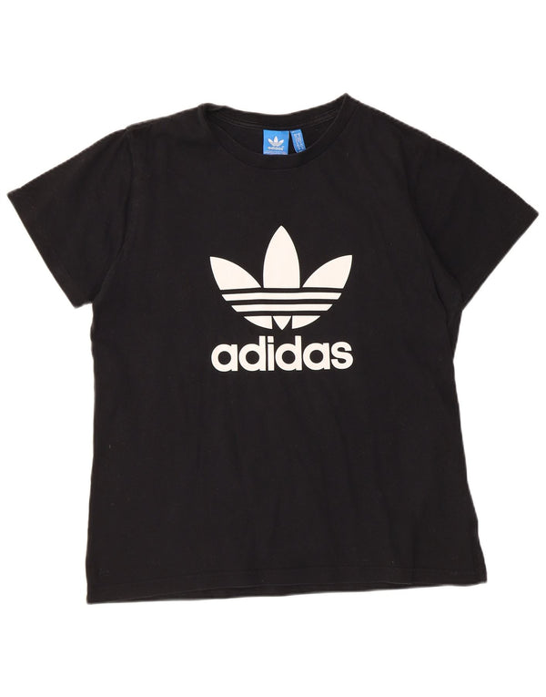 ADIDAS Grafisk T-shirt til mænd, medium sort bomuld