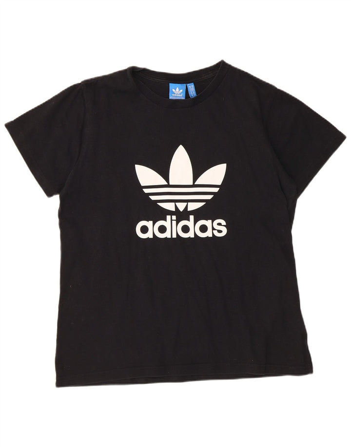 ADIDAS Grafisk T-shirt til mænd, medium sort bomuld