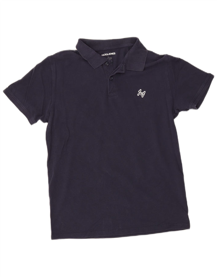 Jack & Jones herre poloskjorte stor marineblå bomuld
