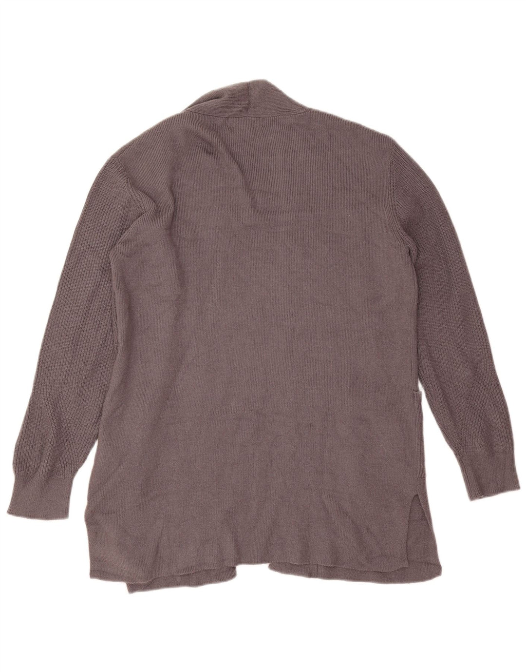 Marks & Spencer Dame Longline Open Cardigan Sweater UK 12 Medium Grey