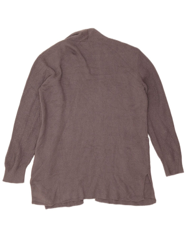 Marks & Spencer Dame Longline Open Cardigan Sweater UK 12 Medium Grey